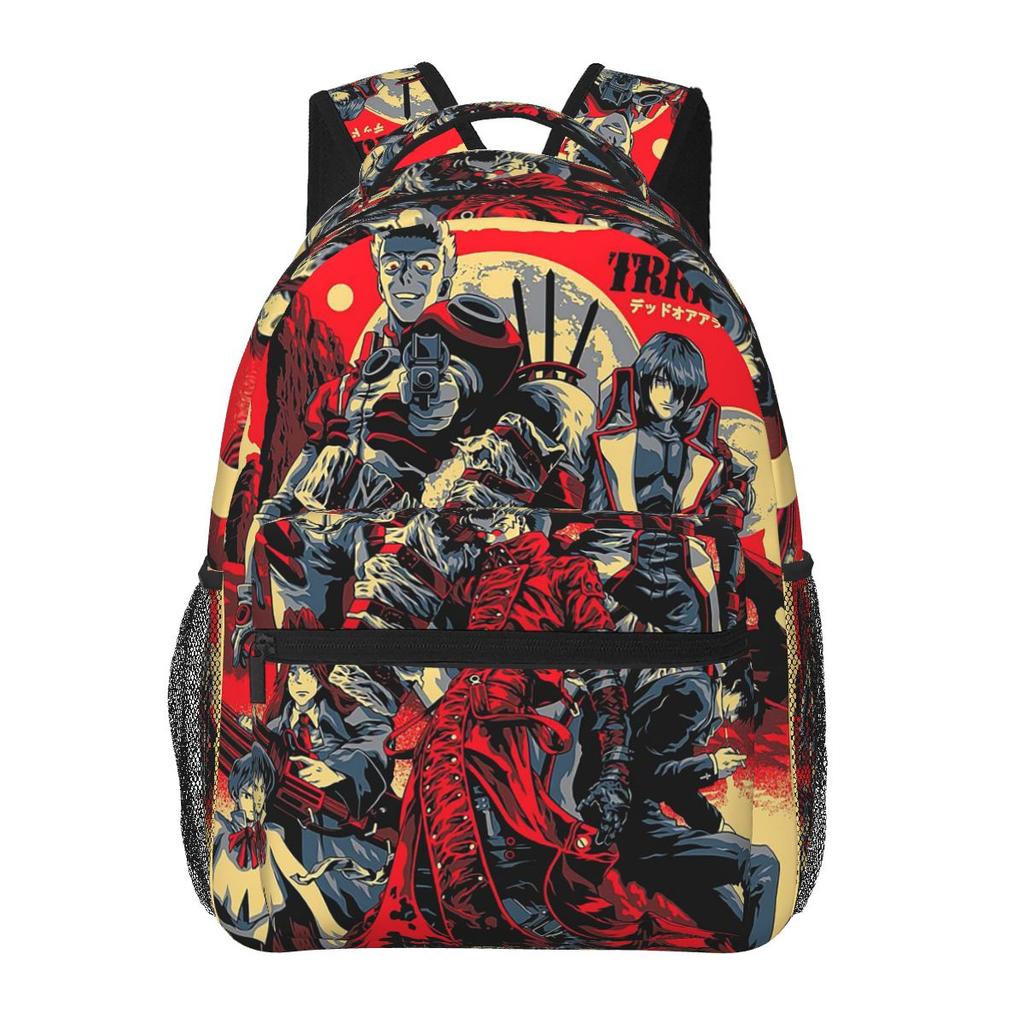 Trigun Vash Anime Manga Student Backpack School Bag Hiking Travel Daypack for Boys Girls Fashion Bookbag Shoulder Bags