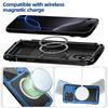 For iPhone 16 Pro Max Case Aluminum Alloy+Silicone Lens Kickstand Phone Cover with Tempered Glass Film