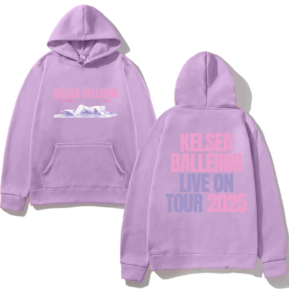 KELSEA BALLERINI LIVE ON TOUR HOODIE Kelsea Ballerini High Quality Print Harajuku Sweatshirt with Hooded Fleece Comfortable Hoody
