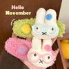 Cute Plush Rabbit Hair Clip for Autumn/Winter - Versatile Updo and Ponytail Hair Accessory