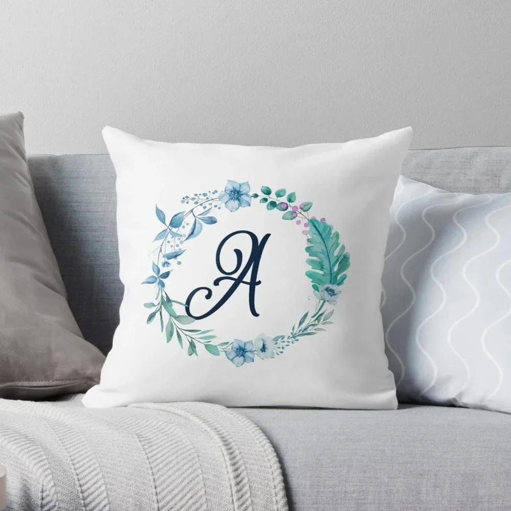 Office Sofa Car Cushion Cover Creative Abstract Letter Flower Print Luxury Home Decoration Pillow Cover