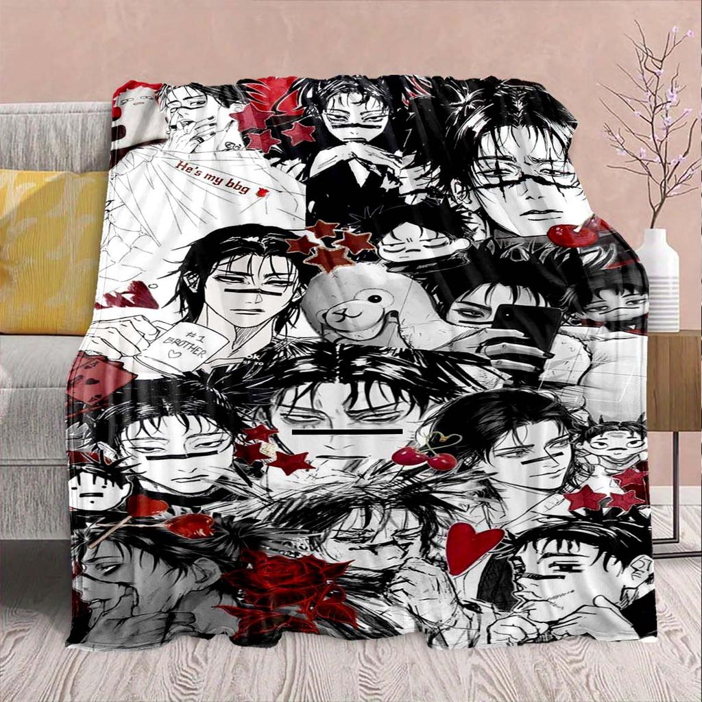 Jujutsu Kaisen Flannel Premium Blanket Soft Warm Throw Lightweight Plush Sofa Bed Home Decor -QJY