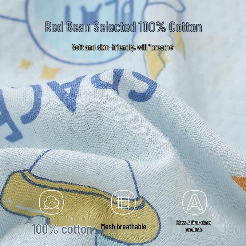 Hongdou Kids & Teens Pure Cotton Short-Sleeve Pajama Set