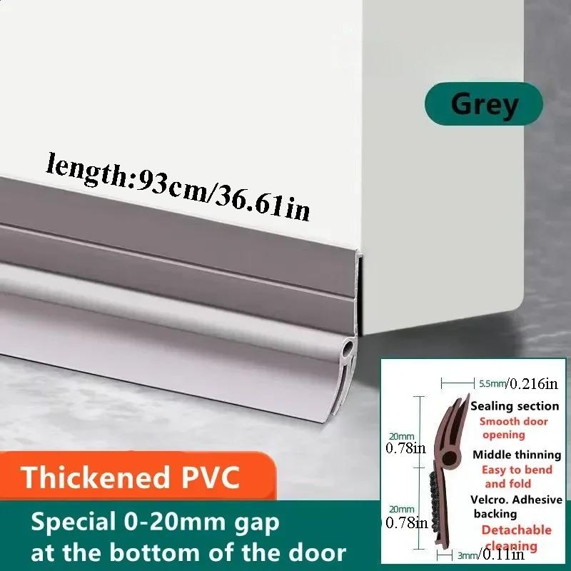 

1PC Self Adhesive Door Bottom Sealing Strip Weatherstrip Under Door Draft Stopper Anti-cold Soundproof Windproof Strip 93cm серый