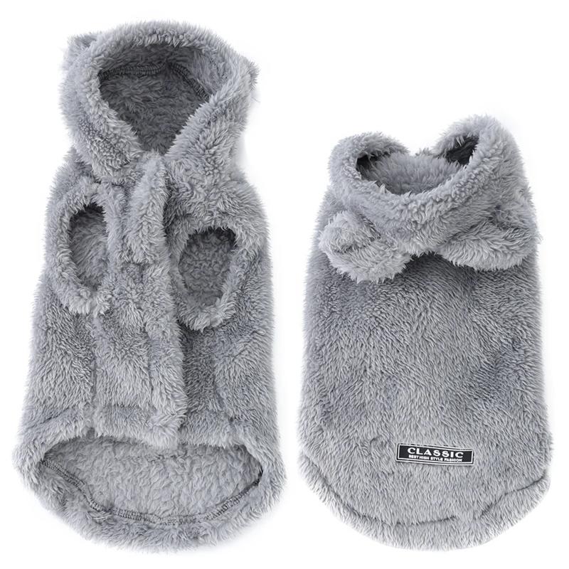 Caldo Cappotto di Peluche per Cane con Orecchie da Coniglio Autunno Inverno Abbigliamento per Animali Domestici per Cani Piccoli Medi Cucciolo Chihuahua Gatto Costume Carino Morbido