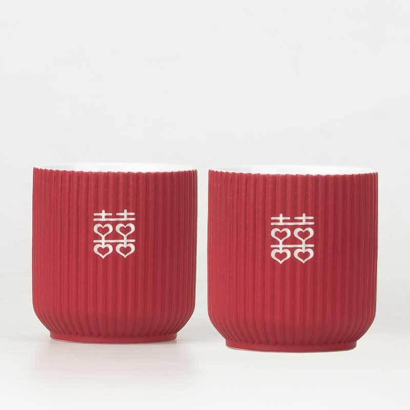 Wedding Tea Set: Teacups & Teapot Gift for Newlyweds, Perfect for Tea Ceremony, Toasting, & Dowry Souvenir