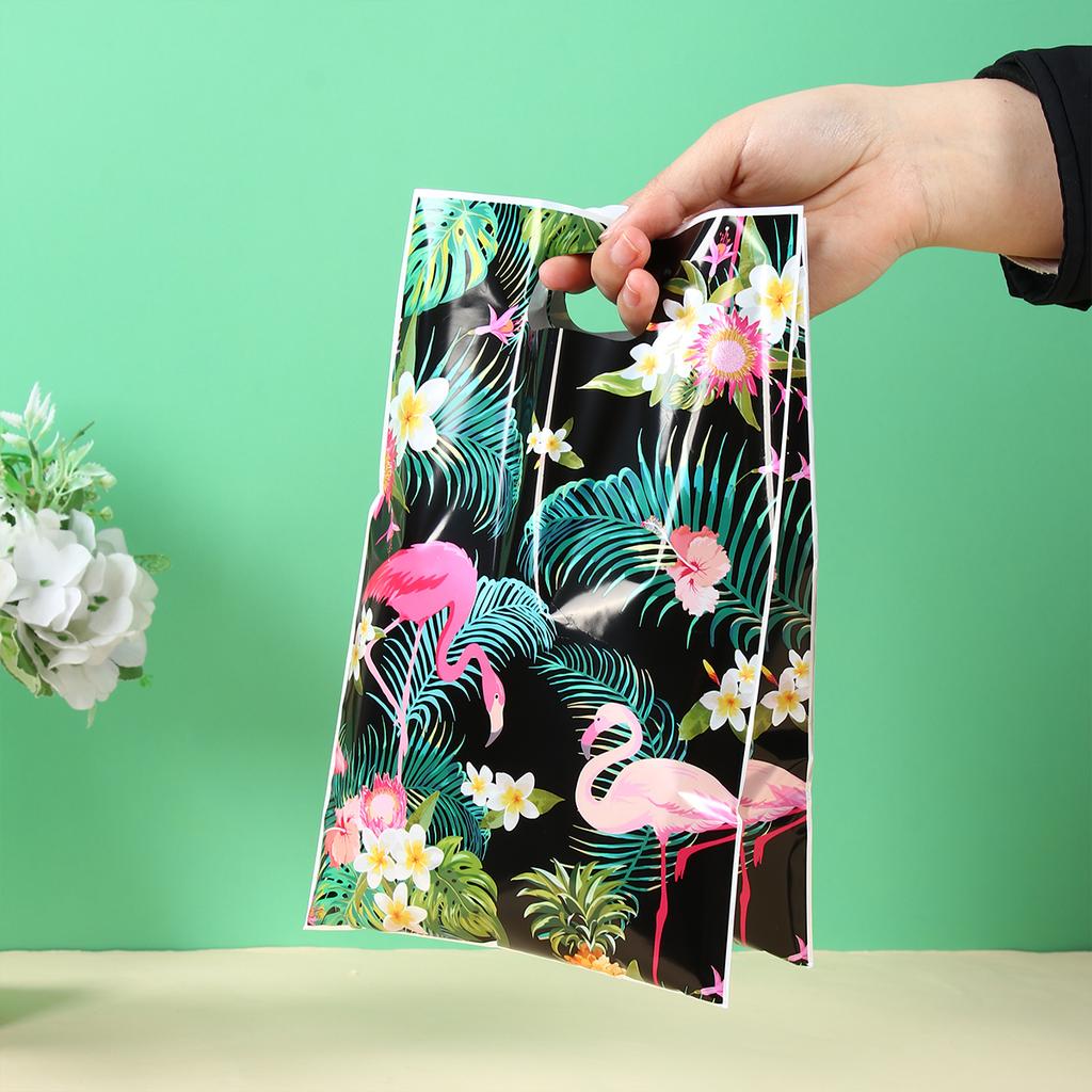 Hawaiian Candy Gift Bags Flamingo Biscuit Packing Bags Hawaiian Birthday Party Decor Kids Wedding Birthday Party Favors Supplies