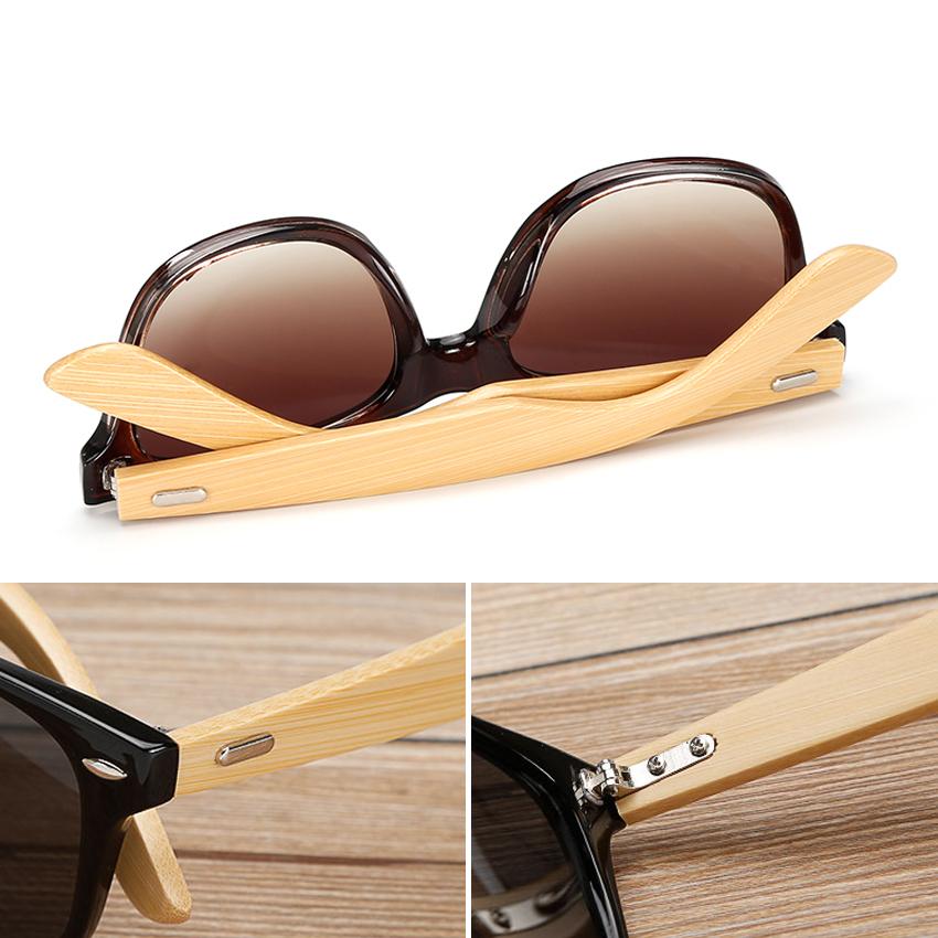 FOENIXSONG Vintage Sunglasses Women Men Bamboo Wood Arm Retro Fashion Sun Glasses Eyewear