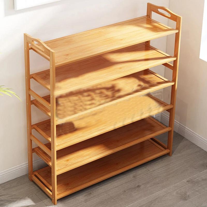 Bamboo Shoe Rack Simple Entrance Shoe Cabinet MultiLayered Storage Large Capacity Shoe Shelf for Space Saving Home Organization
