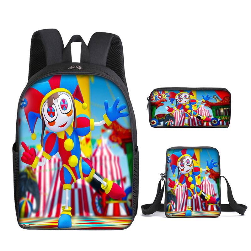 Digital Circus Children'S School Bag The Amazing Digital Circus Student Backpack Three-Piece Set