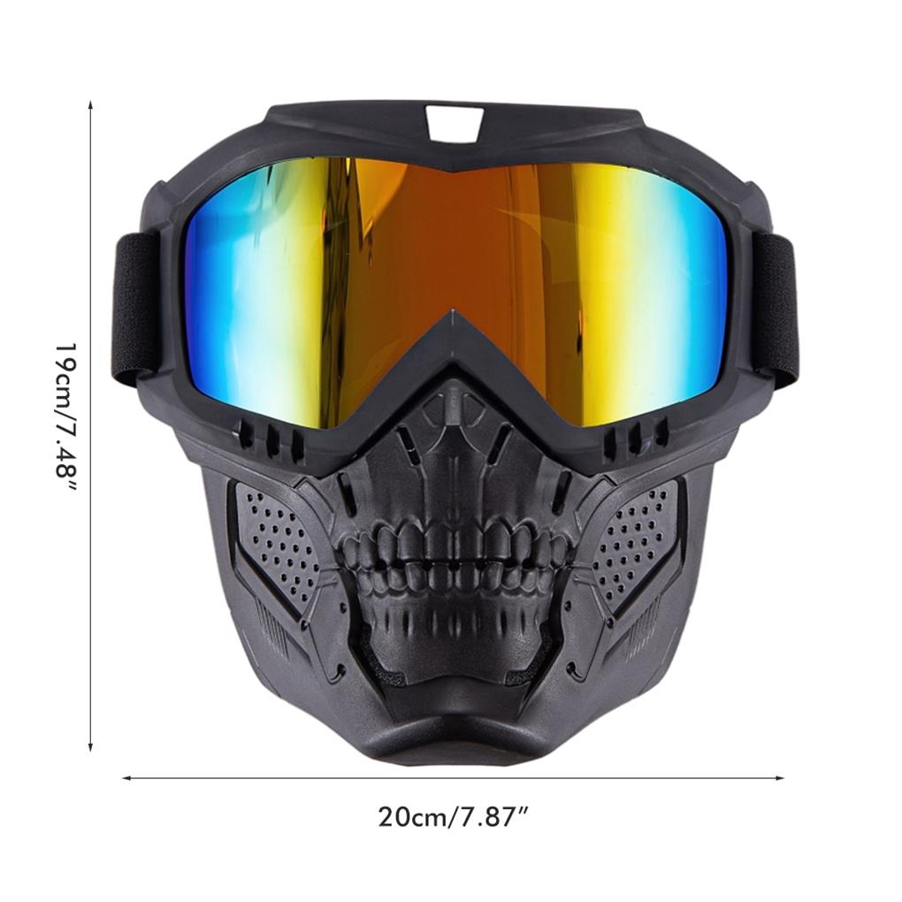 Motorcycle Goggles Face Cover Simple Protective Covers Skull Modeling Cycling Skiing Facial Protector Helmet Fitting