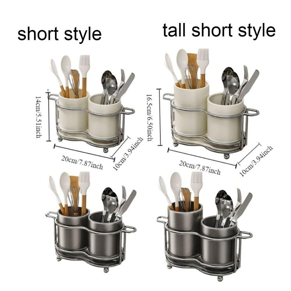 Space-Saving Kitchen Utensil Holder Multifunctional Drainer Stand Chopstick Holder  Kitchen