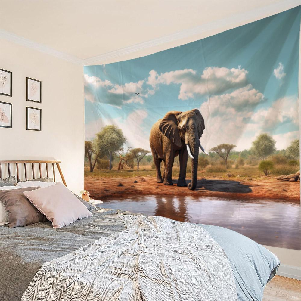 Elephant Mandala Tapestry Wall Hanging Abstract Psychedelic Witchcraft Bohemian Hippie Tapiz Living Room Home Decoration