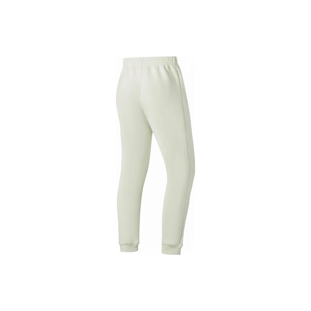 Li Ning Fitness Series Solid Color Fitted Jogger Pants Unisex Pants Cream-White AKLT051-3