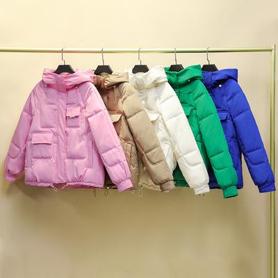 Women's Fashion Casual Fall Winter Solid Color Print Long Sleeve Thicken Jackets & Coats Down Coats