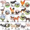 Wild Animal Model: Crocodile, Elephant, Yak, Antelope, Rhinoceros Plastic Toy Ornaments