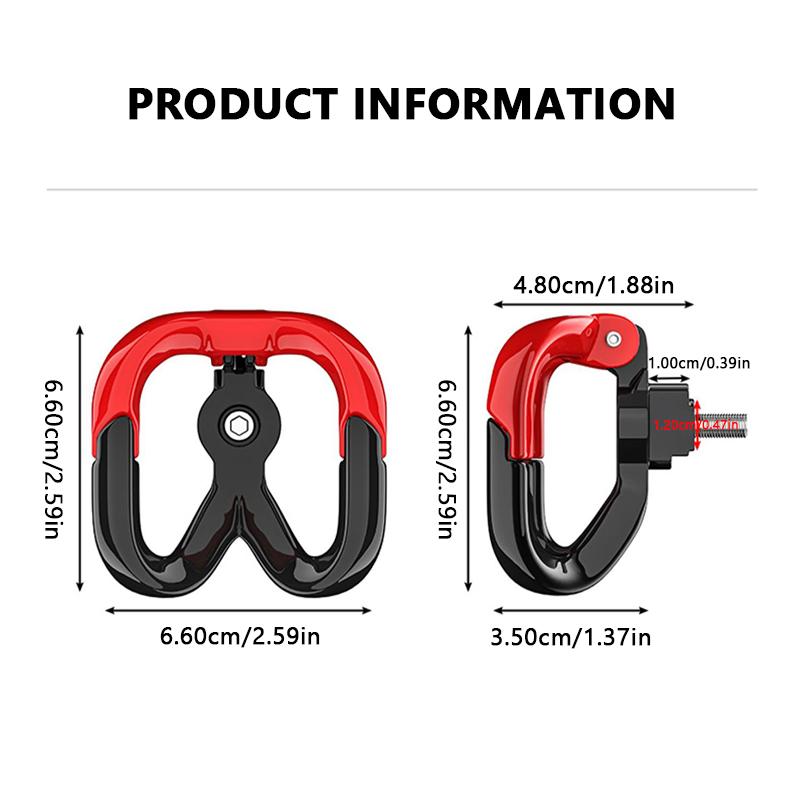 SEAMETAL Motorhelm Haak Houder Handtas Dubbele Haak Bagage Boodschappentas Hangers Aluminiumlegering Motorfiets Accessoires