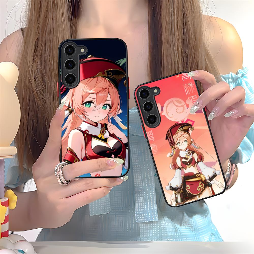 Game GI Yanfei Silicone Mobile Phone Case for Samsung Galaxy S26 S25 S24 S23 S22 S21 Plus FE Ultra Colorful Cover