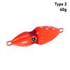 1Pcs 40g 60g Hard Squid Bait Jigging Sea Fishing Tackle Universal 3D Fishing Lure  Outdoors