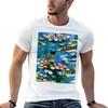 Katze Monet Seerosen T-Shirt Herren T-Shirts Baumwoll-T-Shirt Herren 100% Baumwolle Luxusmarke T-Shirts f