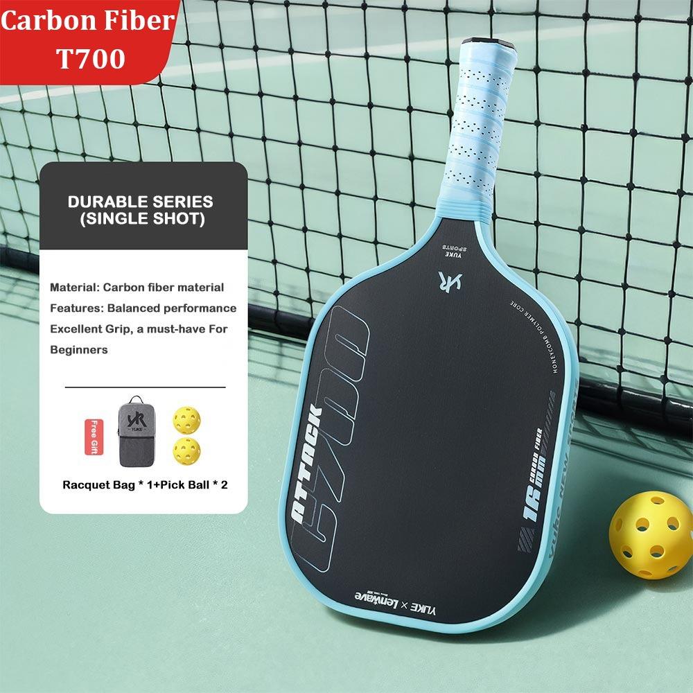 New 16MM Pickleball Paddles Carbon Fiber Anti-slip Pickleball Rackets Lightweight Shock-absorbing Pickleball Supplies for Adults