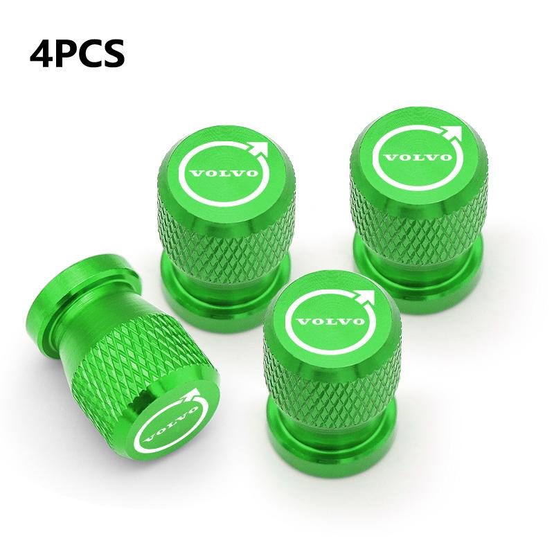 4pcs Aluminum Car Tire Valve Stem Caps Tire Valve Caps For Volvo EX90 EC40 XC40 XC60 XC90 V60 V90 S60 S90 2025 Car Accessories