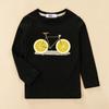 Spring and Autumn Round Neck 3D Fruit Pineapple Printed Top Fashionable Casual Long Sleeved Children's Boy and Girl Kids Unisex T-shirts