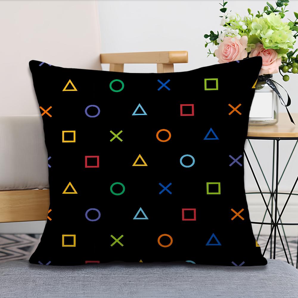 Style Soft Comfortable Anime Gamer Pillow Case for Sofa Living Room Game Home Office Fan Decor Design Square Protective Covers