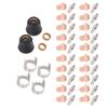 48 Pieces Set Cutting Torch Consumables IPT40 Tip Electrodes Nozzles Shield Cups Stand Off Guide