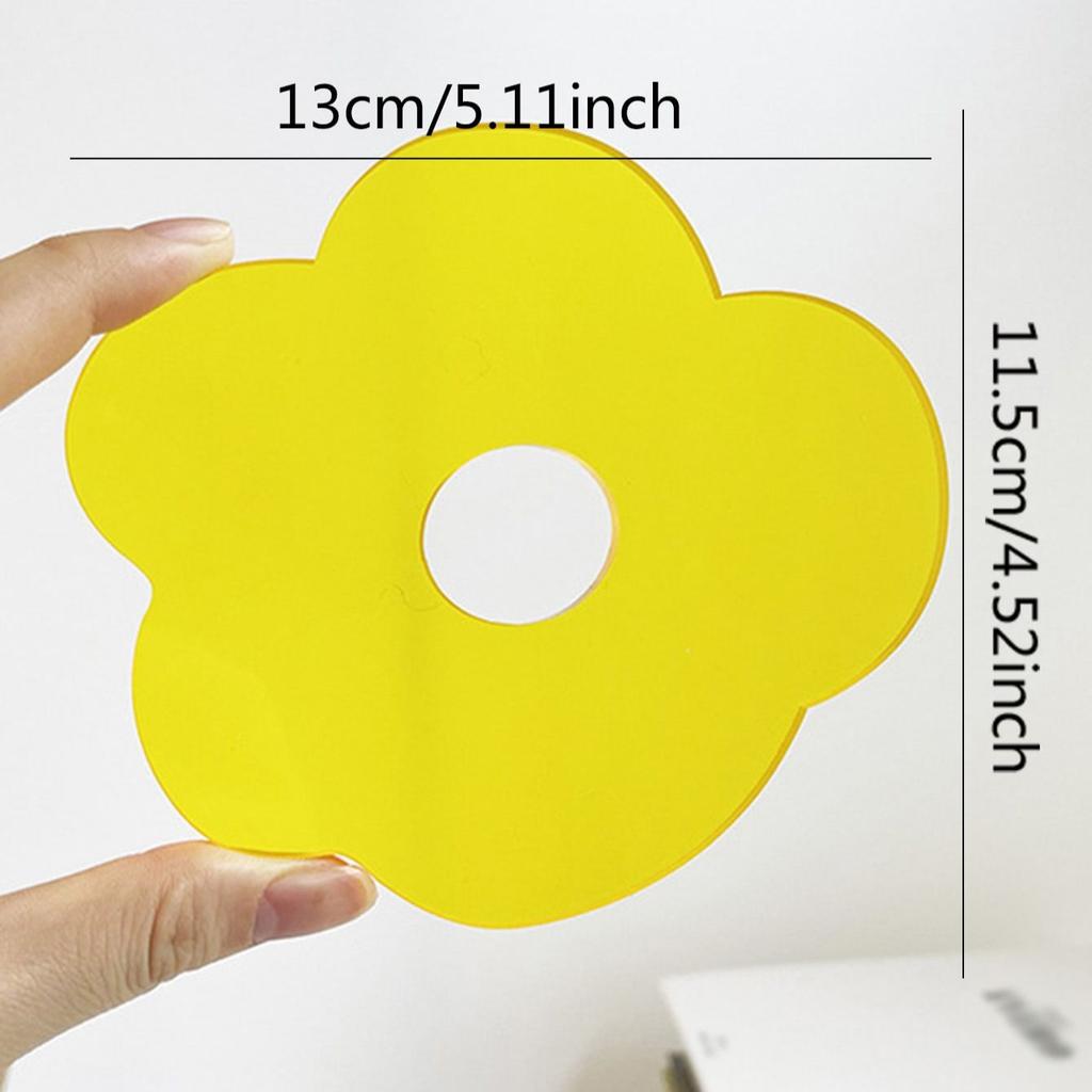 1pc-Transparent Cup Mat Acrylic Flower Shaped Tableware Decor Coaster Table Heat R Esistant Mat Practical Placemat