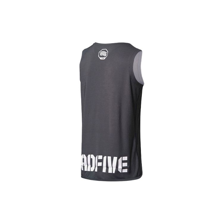 Li-Ning Sports Basketball Series Reversible Quick-Dry Basketball Vest With Badfive Theme Print Men Tops Gray AAYP343-1
