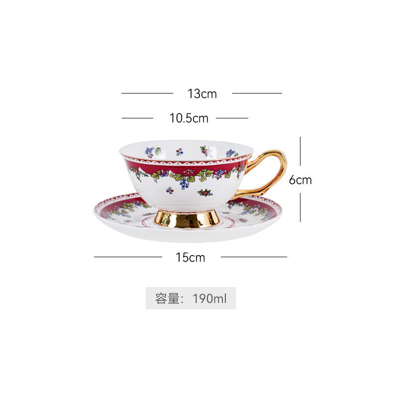 

Ceramics Coffee Cup and Dish Set Afternoon Tea Mug Water Cup Flower Tea Cups Milk Mug Breakfast Cups Juice Mug Coffee Mugs 101-200ml красный