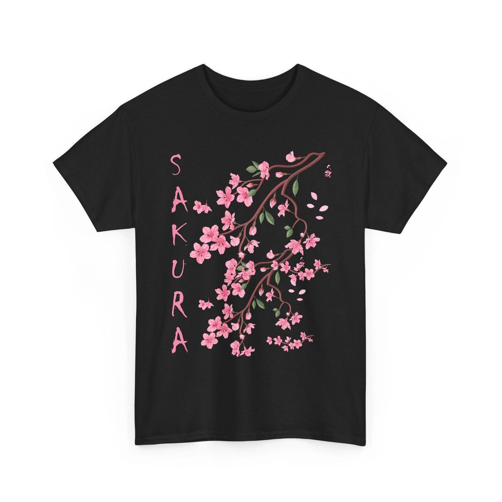 Sakura Trees T-Shirt, Cherry Blossom Japanese Culture Lovers Women Men Shirt M