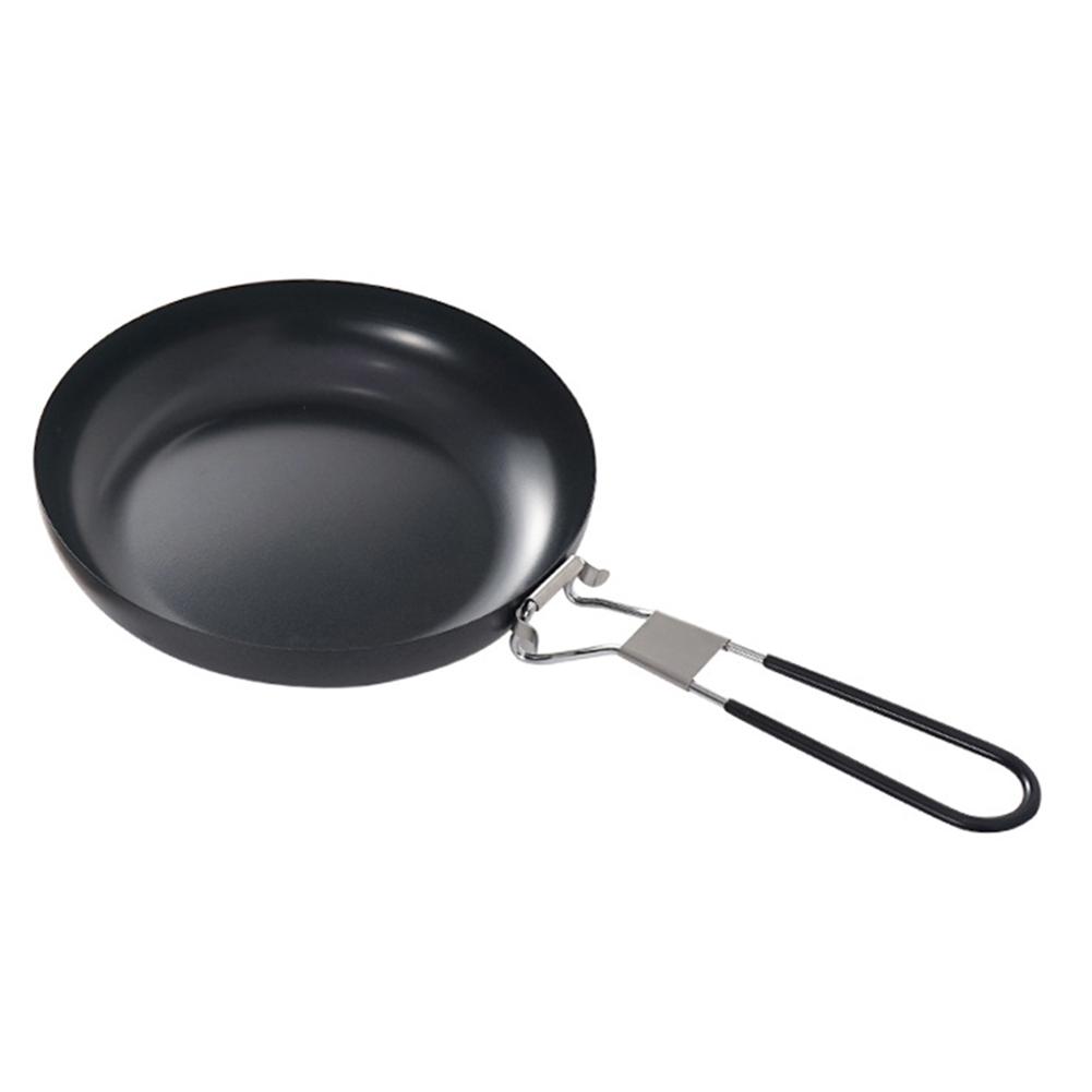 

Barbecue Frying Pan Portable Non Stick Fry Pan Foldable Handle with Scratch-resistant Coating for Hiking Picnic Backpacking