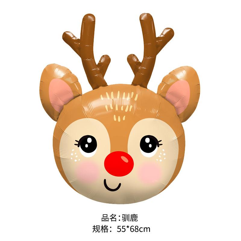 Christmas Balloons Special-Shaped Aluminum Film Balloons Santa Claus Merry Christmas Arrangements Christmas Eve Decorations