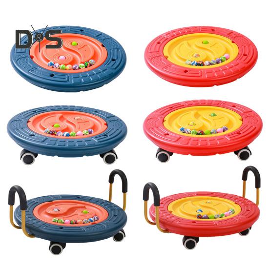 Balance Board with 5 Balls Wheels Handle Heavy Duty Portable Maze Wobble Board Toddler Sensory Balance Training Rocker Board Kids Physical Therapy Toy