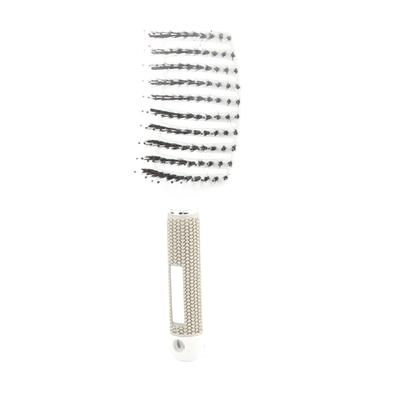 Salon Hair Comb Massage Air Bag Bristle & Nylon Detangle Scalp Health Care Styling Tools(White)