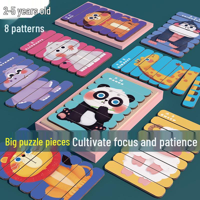 

Children s 3D Double-Sided Animal Matching Puzzle Toy