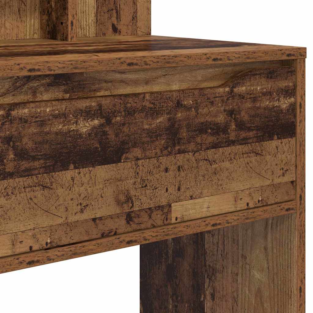 Bedroom Dressing Table with Shelf Reclaimed Wood Look 31.5 x 15.6 x 53.1 in (80 x 39.6 x 135 cm)