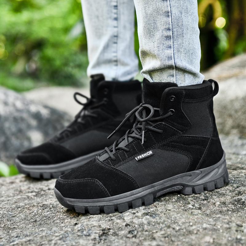 Fashion Outdoor Boots Couples Training Work Boots High-top Hiking Sports Shoes Field Practice Shoes Battlefield Combat Boots