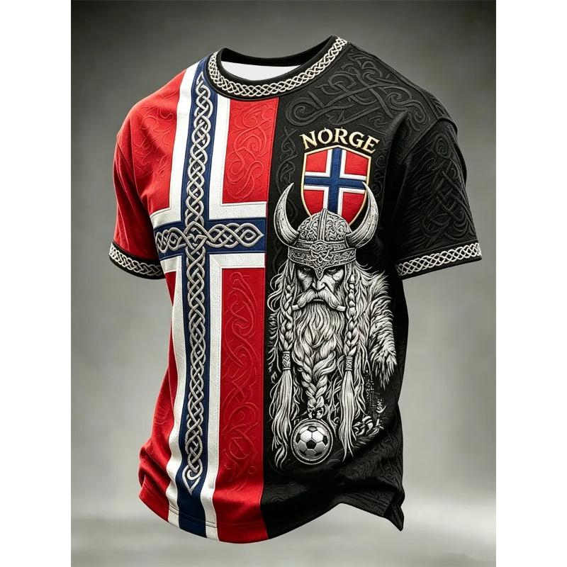 ETST 07 2026 Editie Noors Voetbal Trainingsshirt - 3D Digitale Print - Comfortabel en Ademend - Gepersonaliseerde Kleding voor het Hele Gezin L