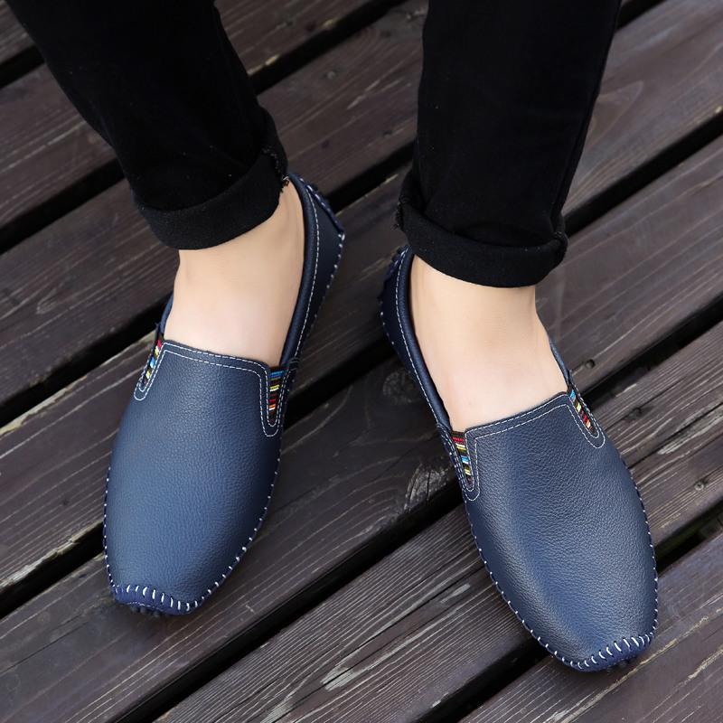 

Мужские мокасины, лоферы ручной работы, обувь для вождения без шнуровки, легкая прогулочная обувь на плоской подошве, уличная обувь большого размера для мужчин EU: 46