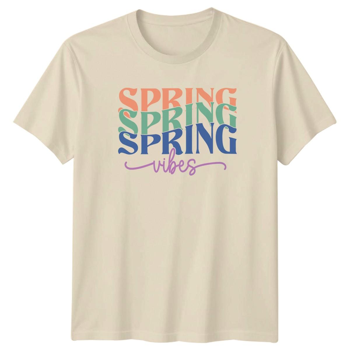 Spring Vibes T-Shirt Retro Groovy Aesthetic Seasonal Apparel S