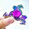 Farbiger Himmelsdrache Metall Fidget Spinner, Langlebiges leises Fokusspielzeug für Erwachsene, Angstlinderung Stressreduzierer