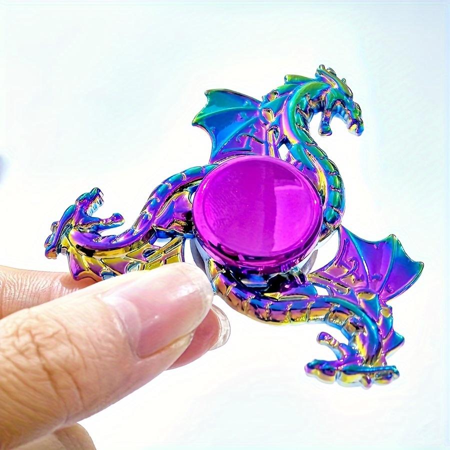 Farbiger Himmelsdrache Metall Fidget Spinner, Langlebiges leises Fokusspielzeug für Erwachsene, Angstlinderung Stressreduzierer