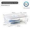 Plastic Japanese-Style Fresh-Keeping Box with Lid for Refrigerator Storage