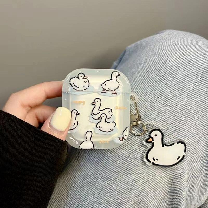 Ins swimming duck for AirPods Pro second generation apple protective case bluetooth wireless AirPods 1 earphone case