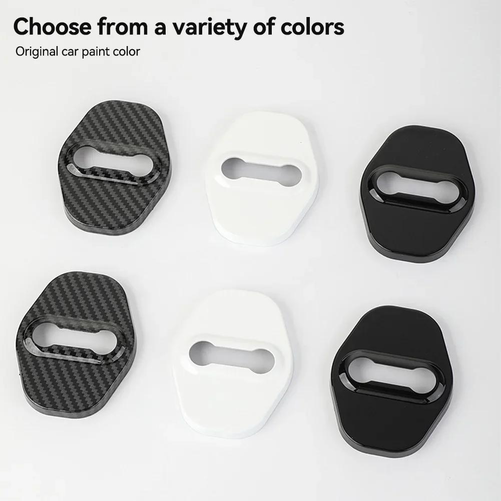 4Pcs Car Door Lock Buckle Cover Shock Absorber Pad Auto Door Anti-collision Pad for VW Volkswagen ID.3 ID.4 ID3 ID4 CROZZ ID6