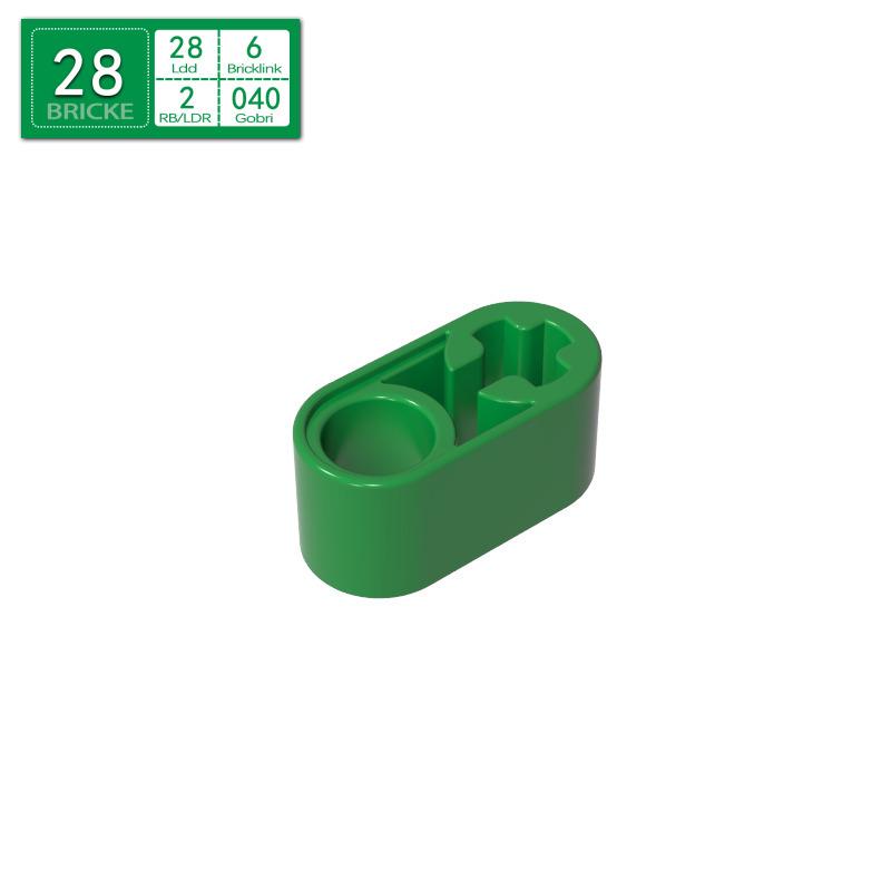 BRICKE 1x2 Brick with Axle Hole Arm, Compatible with LEGO 60483, 40147, and 74695 Building Blocks.