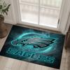 Philadelphia Eagles Design Kristall-Samt-Teppich Gemütlich Nicht?Rutschfester Teppich mit Aufdruck für Schlafzimmer Wohnzimmer Eingang